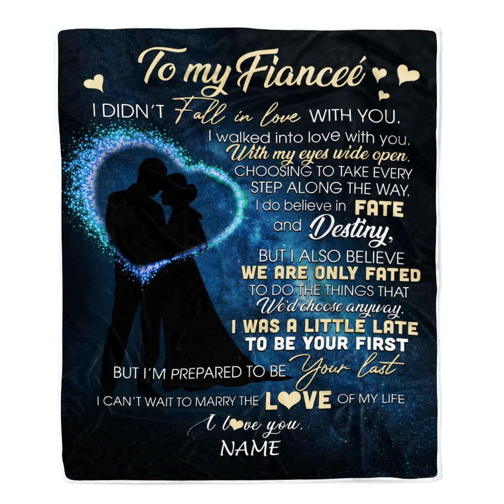 Personalized To My Fiancee Blankets Fall In Love With You...