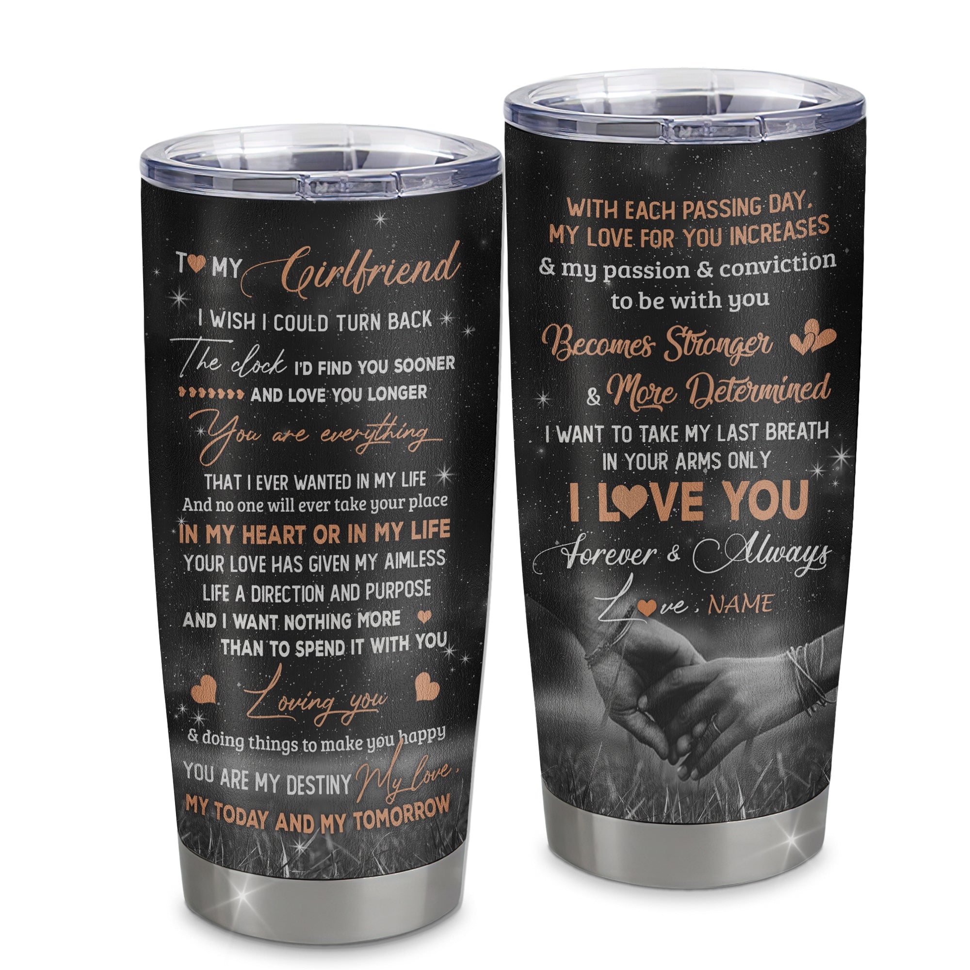 Personalized To My Girlfriend Tumbler From Boyfriend I’d Find You Sooner Love You Longer Girlfriend Gift Anniversary Valentines Day Christmas Travel Mug