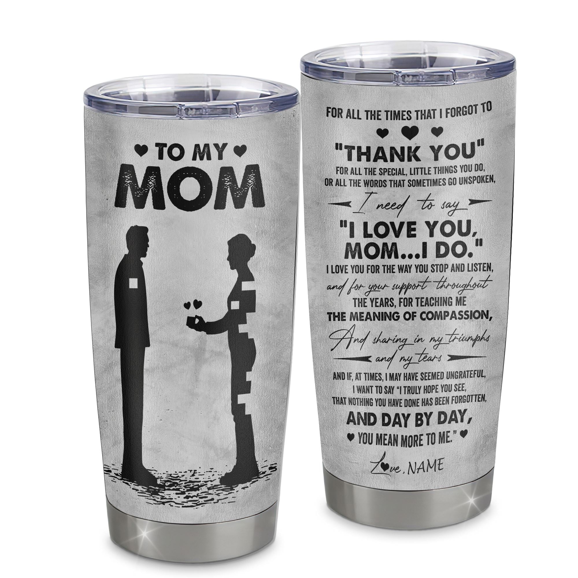 Personalized To My Mom From Son Stainless Steel Tumbler Cup...