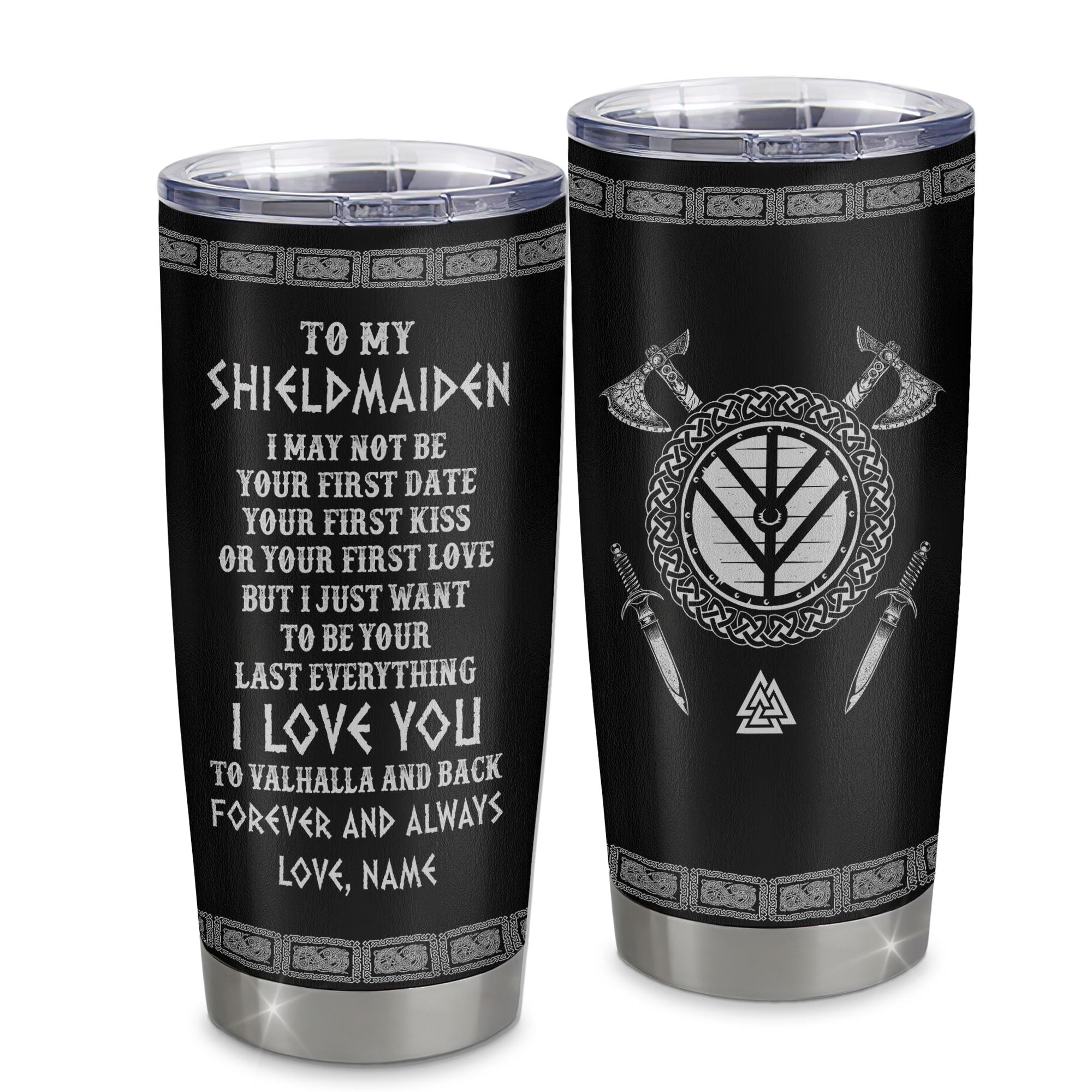 Personalized To My Shieldmaiden Viking Tumbler I Love You To...