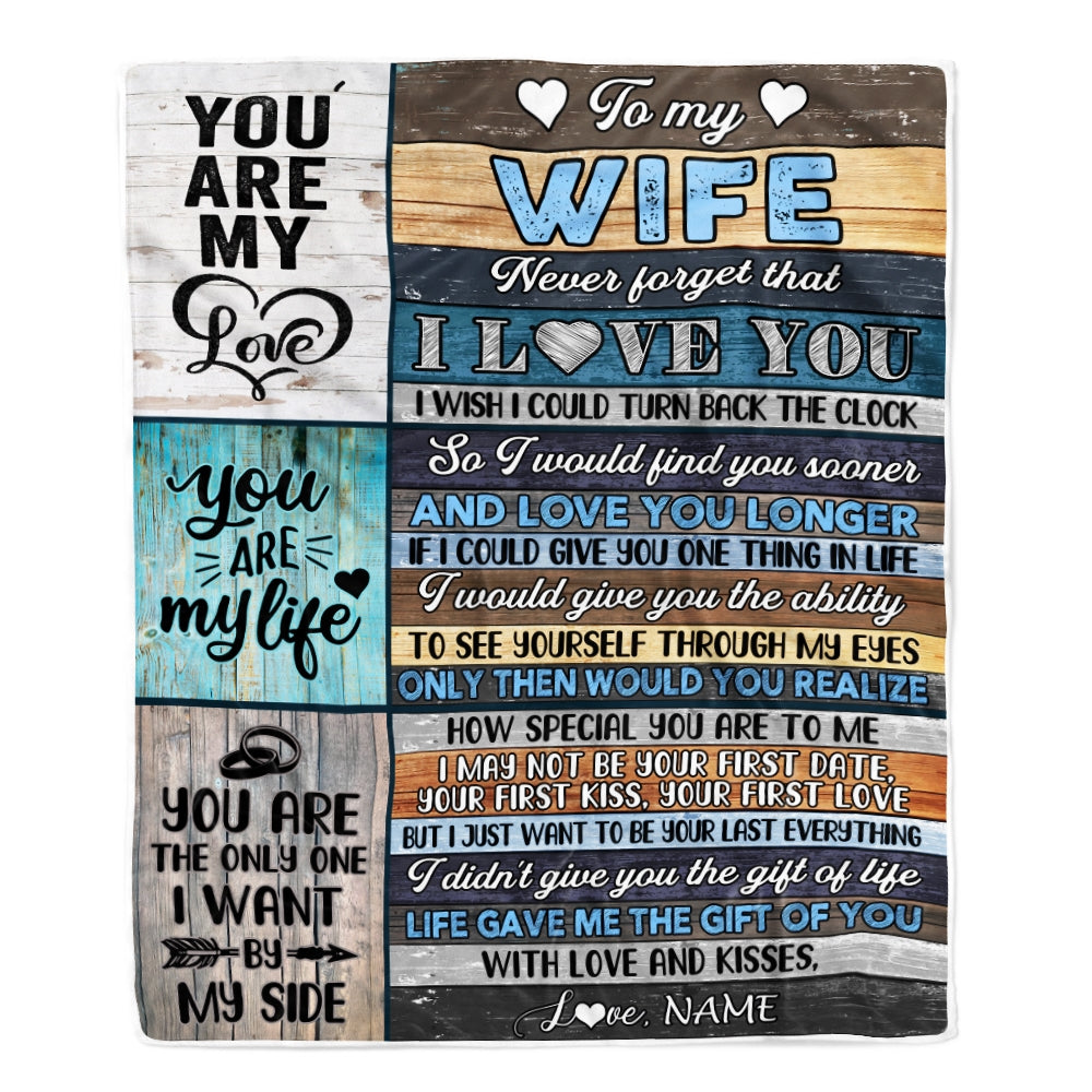 Personalized To My Wife Blankets For Wife From Husband You Are My Love Never Forget That I Love You Birthday Wedding Anniversary Christmas Fleece Blanket
