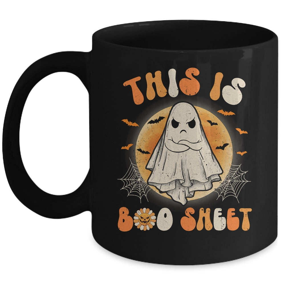 This Is Boo Sheet Ghost Retro Halloween Costume Funny Mug